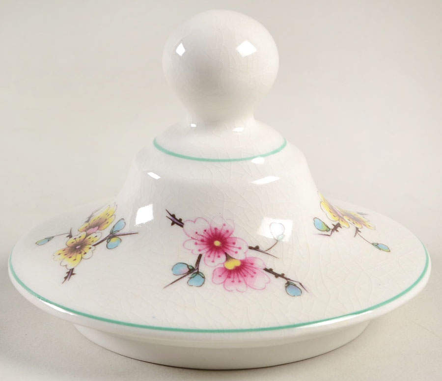 Chinese Rose Lid for 7" Storage Jar by James Kent (England)-1