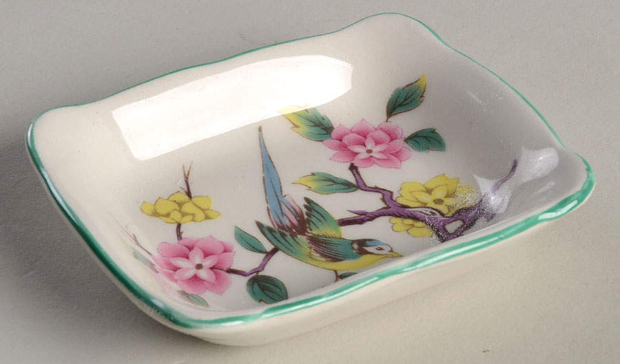 Chinese Rose Small Ashtray by James Kent (England)-1