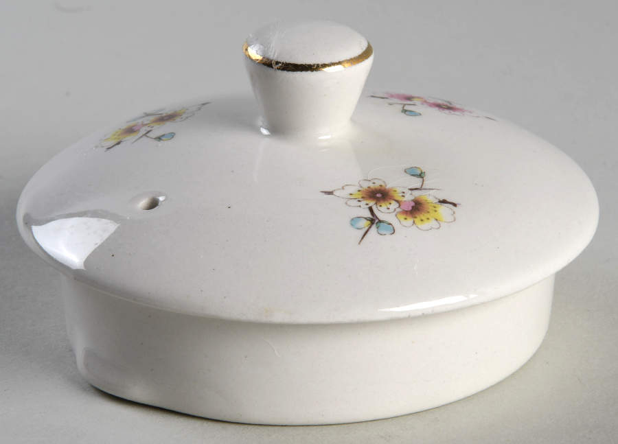 Chinese Rose Lid for Teapot by James Kent (England)-1