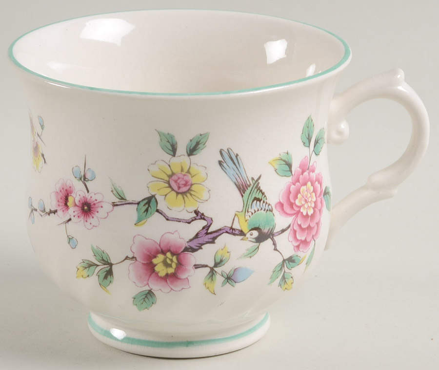 Chinese Rose Footed Cup by James Kent (England)-1