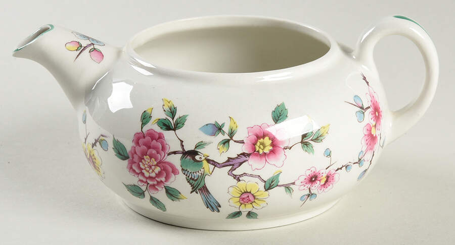 Chinese Rose Mini Teapot No Lid by James Kent (England)-1