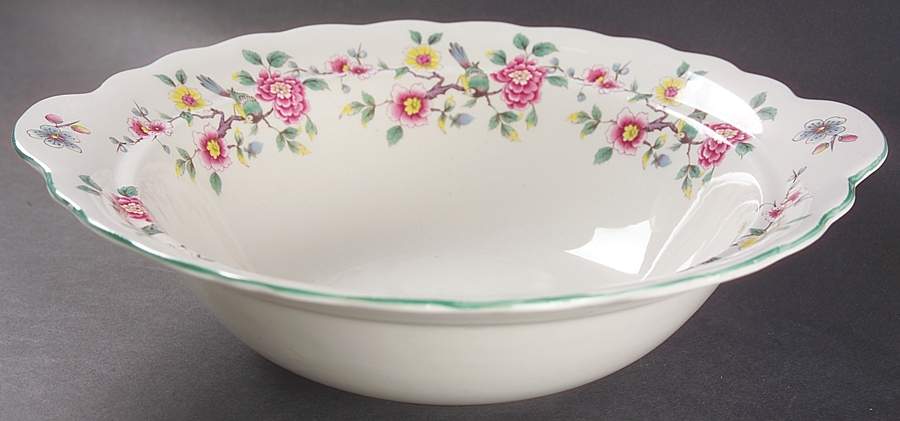 Chinese Rose Round Vegetable No Lid by James Kent (England)-1