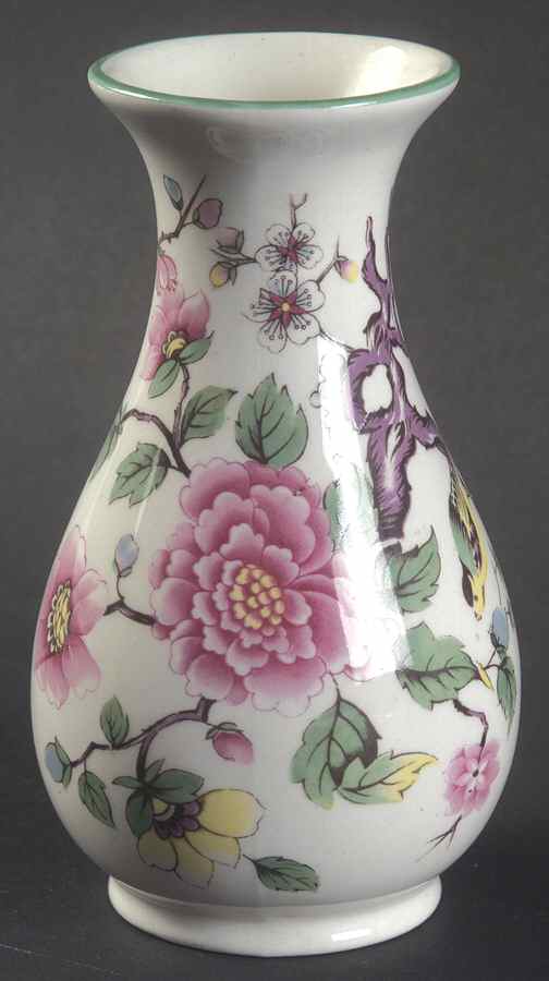 Chinese Rose Bud Vase by James Kent (England)-1