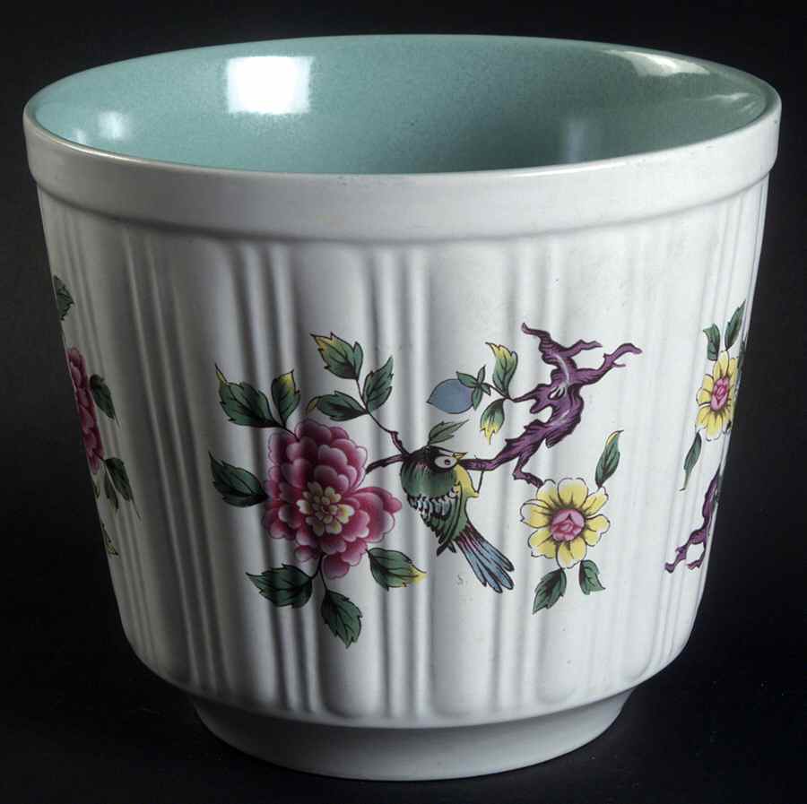 Chinese Rose Large Cachepot by James Kent (England)-1