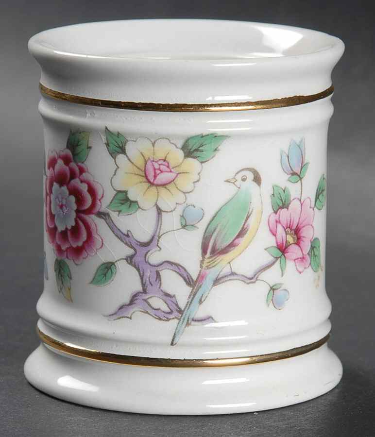 Chinese Rose Mustard Jar No Lid by James Kent (England)-1