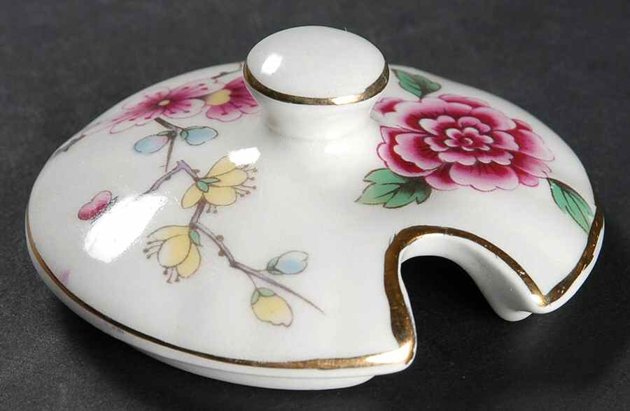 Chinese Rose Lid for Jam/Jelly by James Kent (England)-1