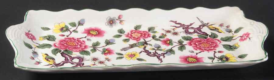 Chinese Rose 12" Sandwich Tray by James Kent (England)-1