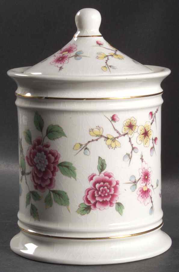 Chinese Rose 4" Storage Jar & Lid by James Kent (England)-1