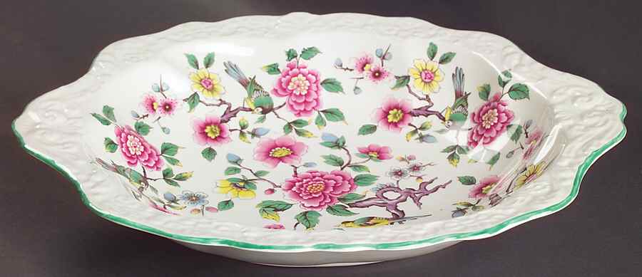 Chinese Rose 12" Oval Vegetable Bowl by James Kent (England)-1