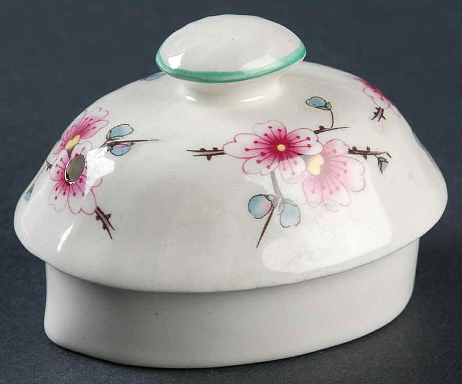 Chinese Rose Lid for Coffee Pot by James Kent (England)-1