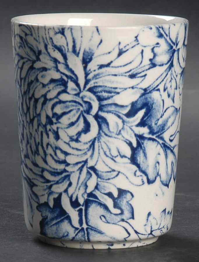 Chrysanthemum Blue 6 Oz China Juice Tumbler by James Kent (England)-1