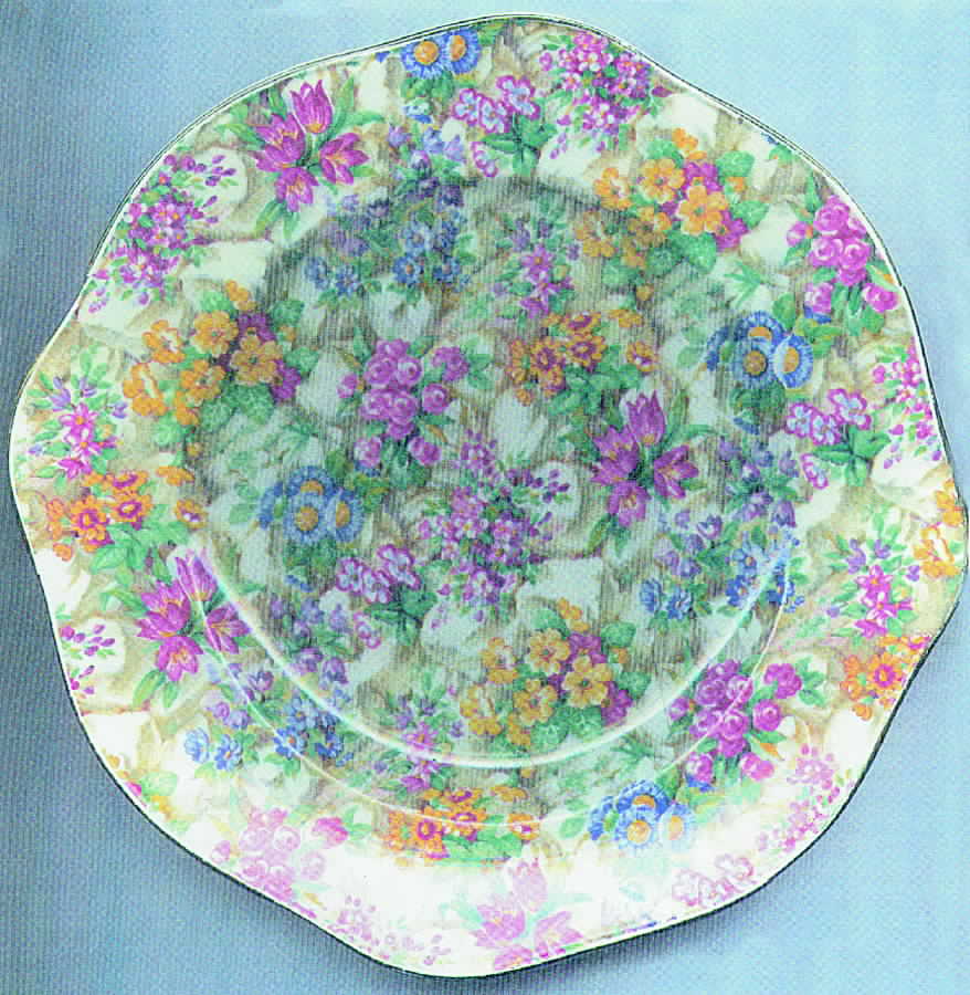 Crazy Paving Salad Plate by James Kent (England)-1