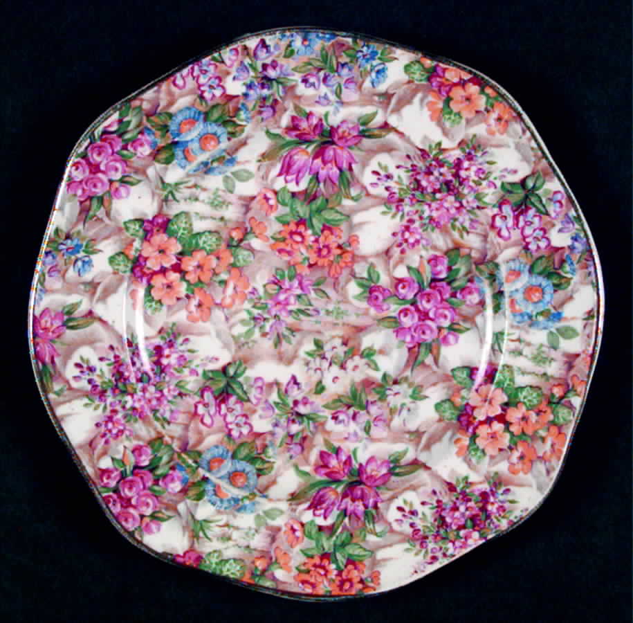 Crazy Paving Bread & Butter Plate by James Kent (England)-1