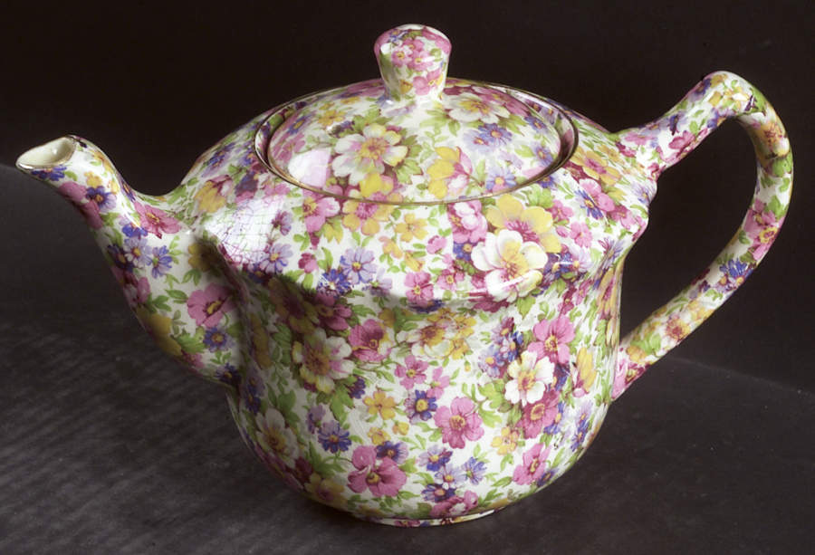 Dubarry (Old, No Globe Backstamp) Granville Teapot & Lid by James Kent (England)-1