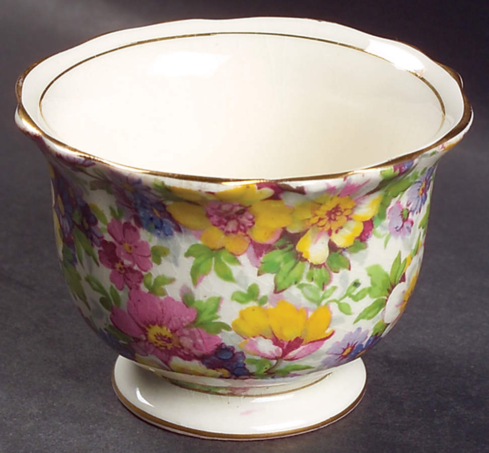 Dubarry (Old, No Globe Backstamp) Mini Open Sugar Bowl by James Kent (England)-1