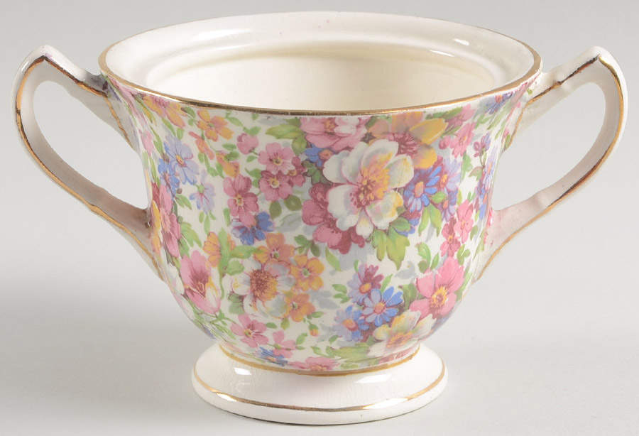 Dubarry (Old, No Globe Backstamp) Sugar Bowl No Lid by James Kent (England)-1
