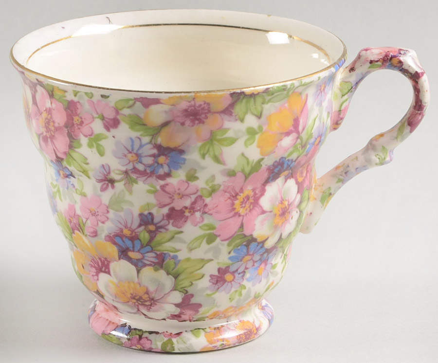 Dubarry (Old, No Globe Backstamp) Eaton Shape Footed Cup by James Kent (England)-1
