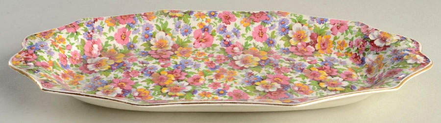 Dubarry (Old, No Globe Backstamp) Large Sandwich Tray by James Kent (England)-1