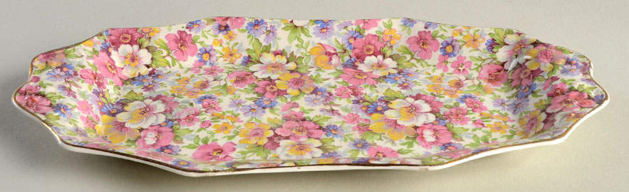 Dubarry (Old, No Globe Backstamp) Tray for Creamer & Open Sugar by James Kent (England)-1