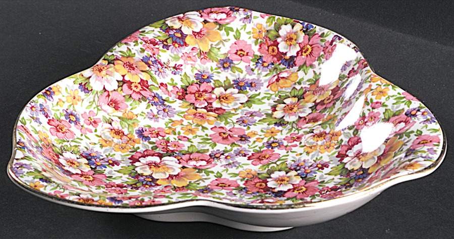 Dubarry (Old, No Globe Backstamp) Large Triangular Dish by James Kent (England)-1