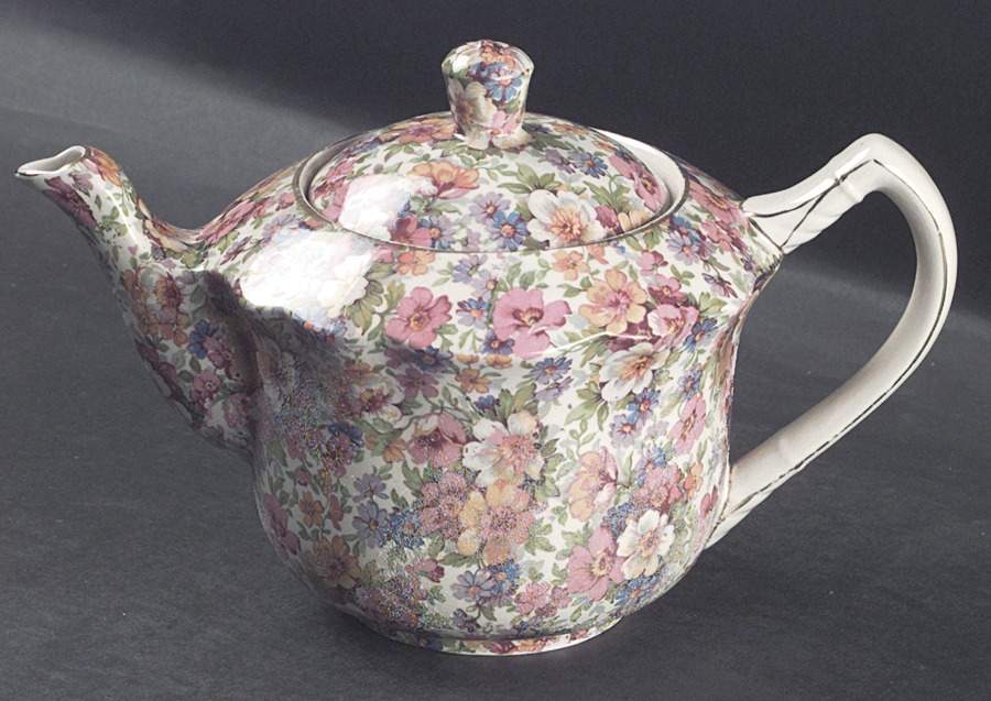 Dubarry (Old, No Globe Backstamp) Granville Teapot & Lid by James Kent (England)-1