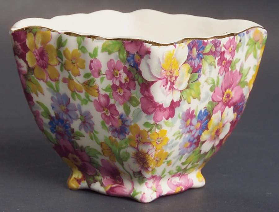Dubarry (Old, No Globe Backstamp) Mini Open Sugar Bowl by James Kent (England)-1