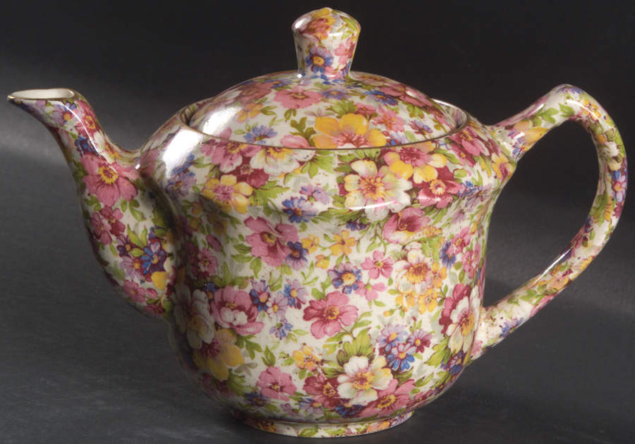 Dubarry (Old, No Globe Backstamp) Granville Mini Teapot & Lid by James Kent (England)-1