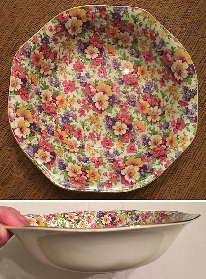 Dubarry (Old, No Globe Backstamp) 9" Octagonal Vegetable Bowl by James Kent (England)-1