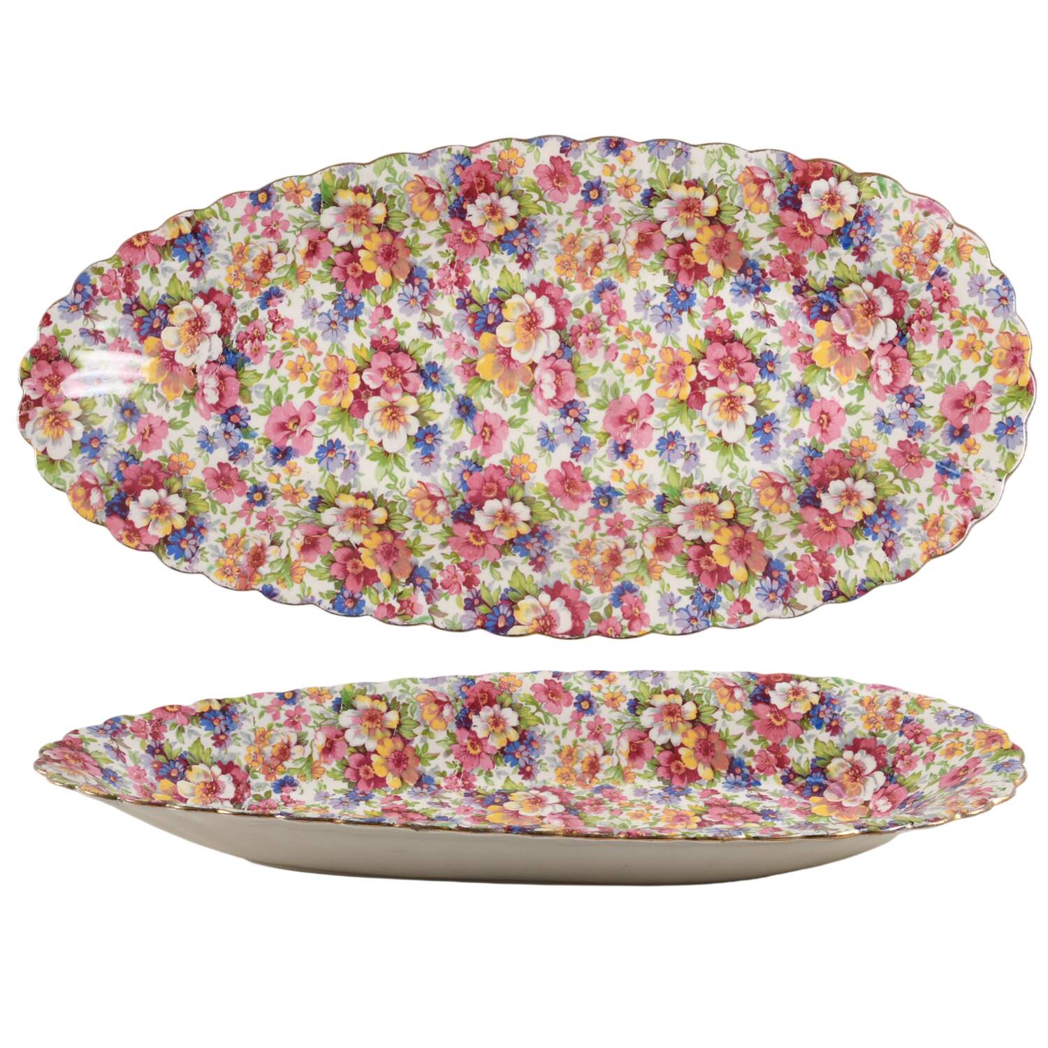 Dubarry (Old, No Globe Backstamp) Cucumber Tray by James Kent (England)-1