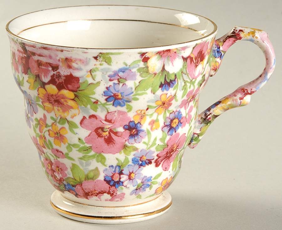 Dubarry (Old, No Globe Backstamp) Footed Cup by James Kent (England)-1