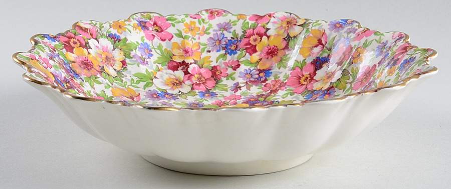 Dubarry (Old, No Globe Backstamp) 8" Round Shell Tray by James Kent (England)-1