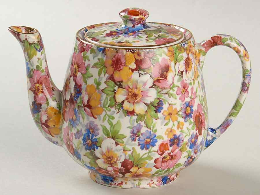 Dubarry (Old, No Globe Backstamp) Individual Breakfast Set Teapot & Lid by James Kent (England)-1