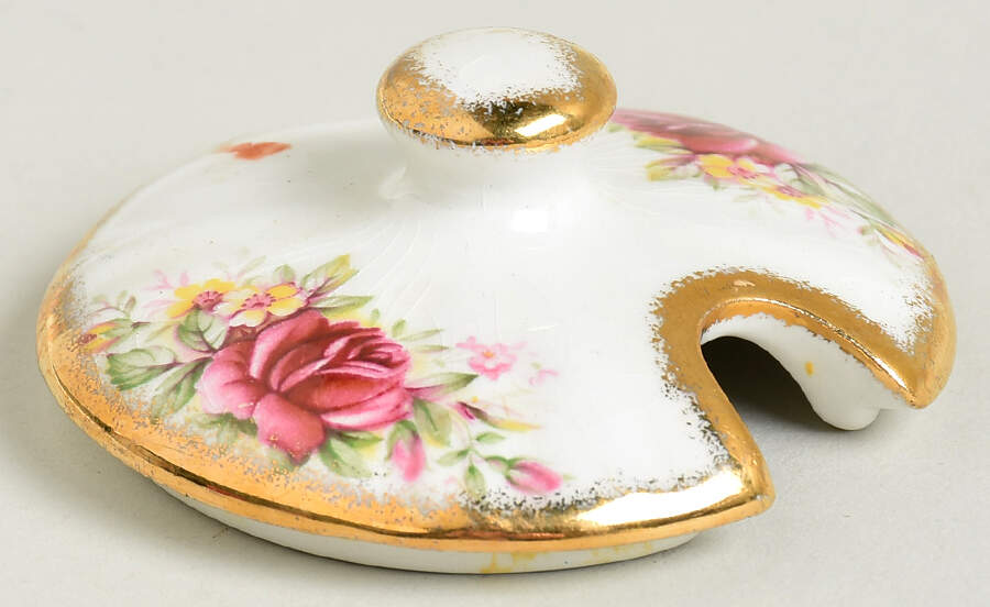 Garland Rose (England) Lid for Jam/Jelly by James Kent (England)-1