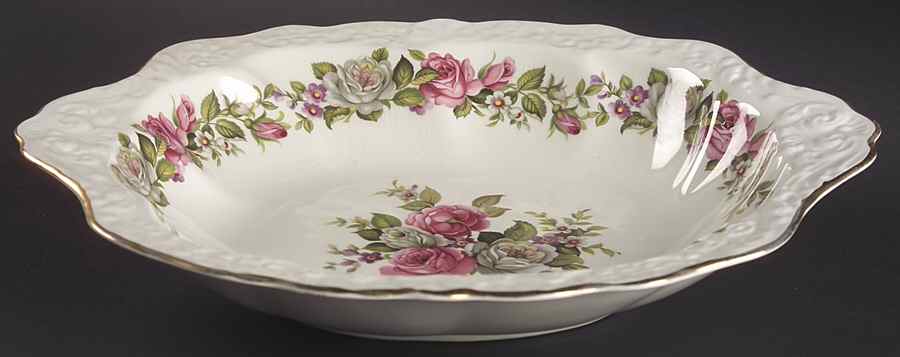 Harmony Rose 12" Oval Vegetable Bowl by James Kent (England)-1
