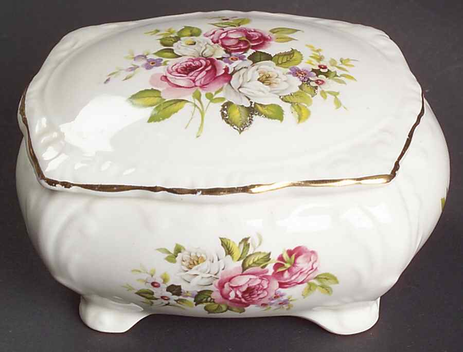 Harmony Rose Rectangular Box with Lid by James Kent (England)-1
