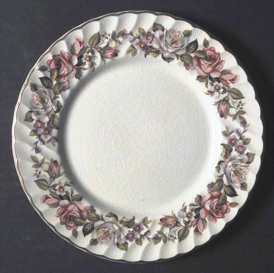 Harmony Rose Salad Plate by James Kent (England)-1