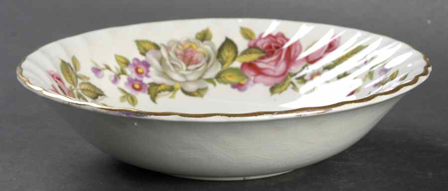 Harmony Rose Fruit/Dessert (Sauce) Bowl by James Kent (England)-1