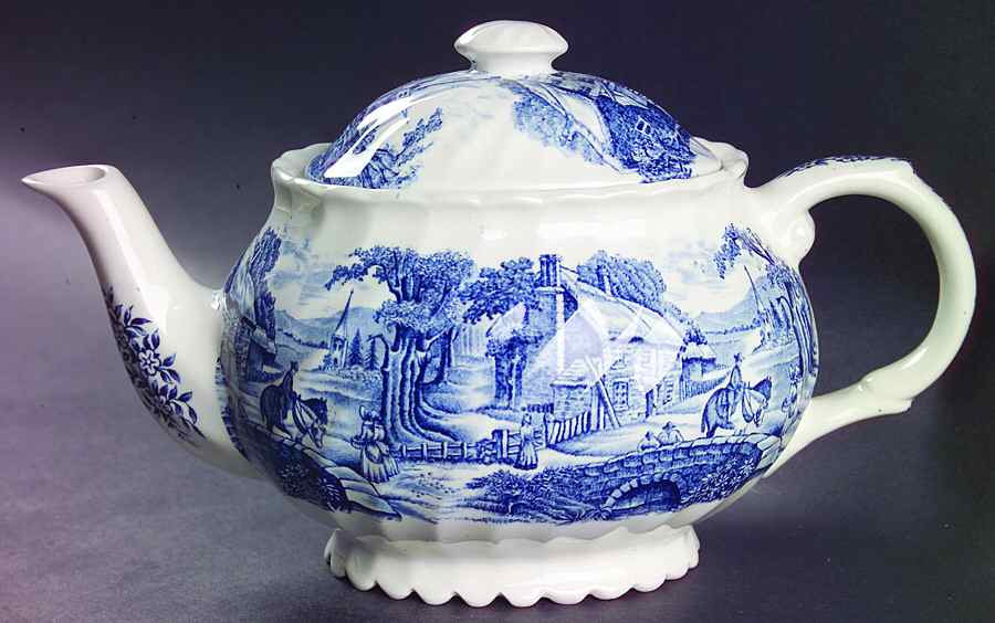 KNT3 Teapot & Lid by James Kent (England)-1