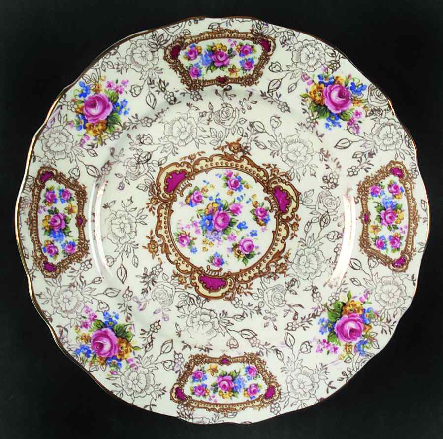 Pompadour (England) Bread & Butter Plate by James Kent (England)-1