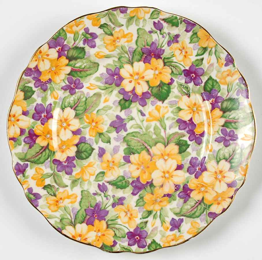 Primula Bread & Butter Plate by James Kent (England)-1