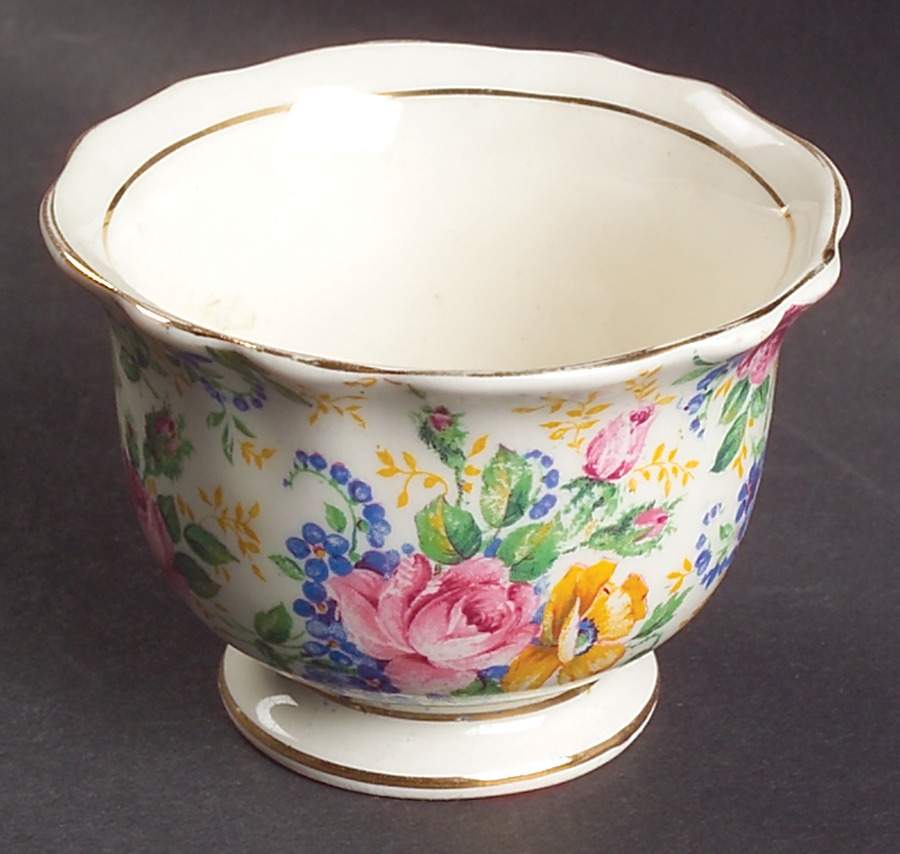 Rosalynde (Old, No Globe Stamp) Mini Open Sugar Bowl by James Kent (England)-1