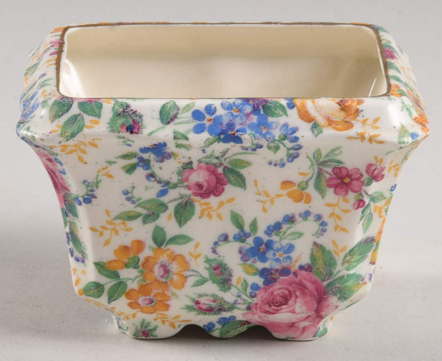 Rosalynde (Old, No Globe Stamp) Mini Open Sugar Bowl by James Kent (England)-1