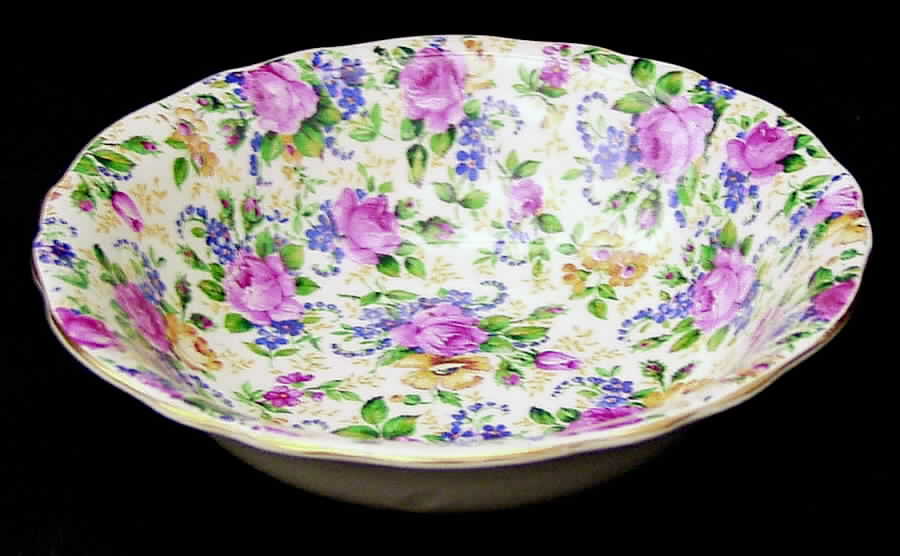 Rosalynde (Old, No Globe Stamp) Coupe Cereal Bowl by James Kent (England)-1