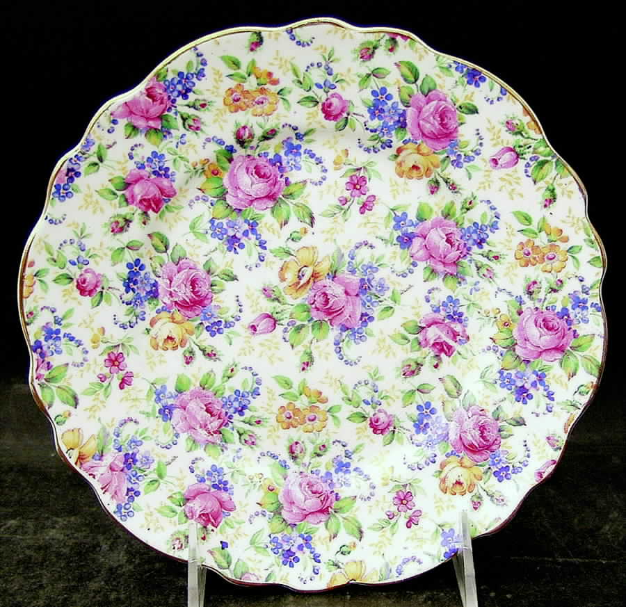 Rosalynde (Old, No Globe Stamp) Salad Plate by James Kent (England)-1