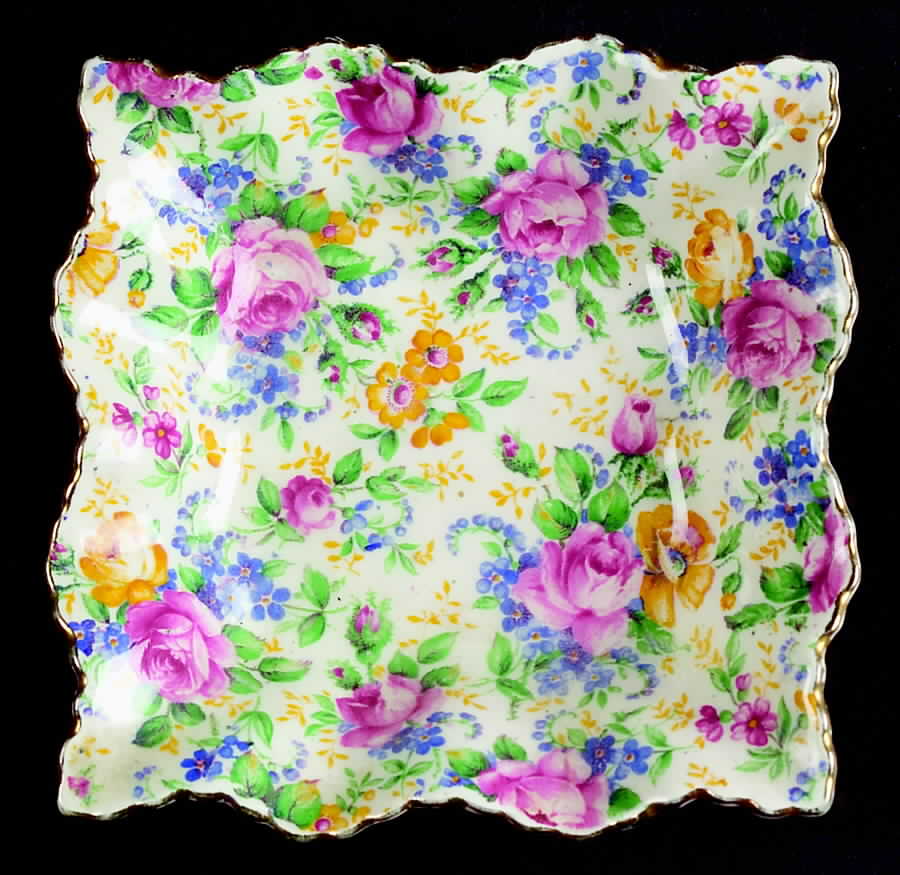 Rosalynde (Old, No Globe Stamp) Nut Dish by James Kent (England)-1
