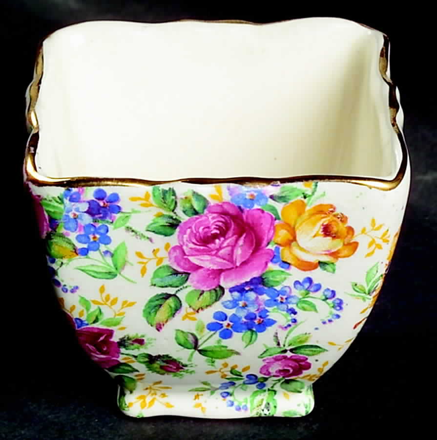 Rosalynde (Old, No Globe Stamp) Open Sugar Bowl by James Kent (England)-1