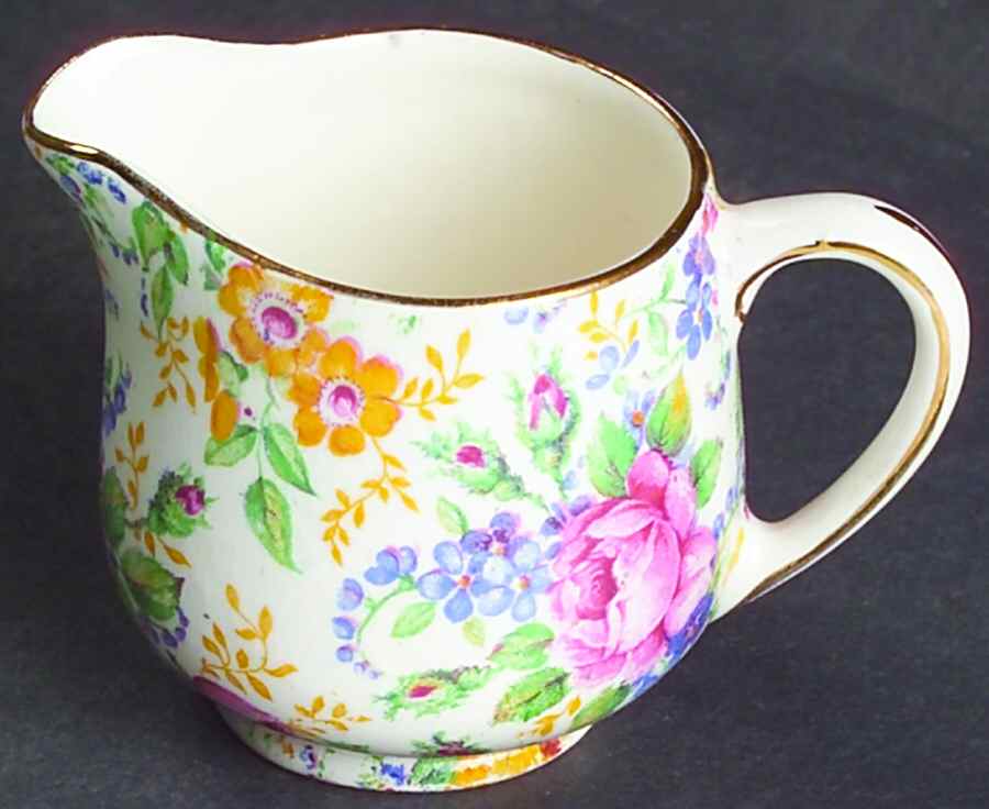 Rosalynde (Old, No Globe Stamp) Breakfast Set, Individual Creamer Only by James Kent (England)-1
