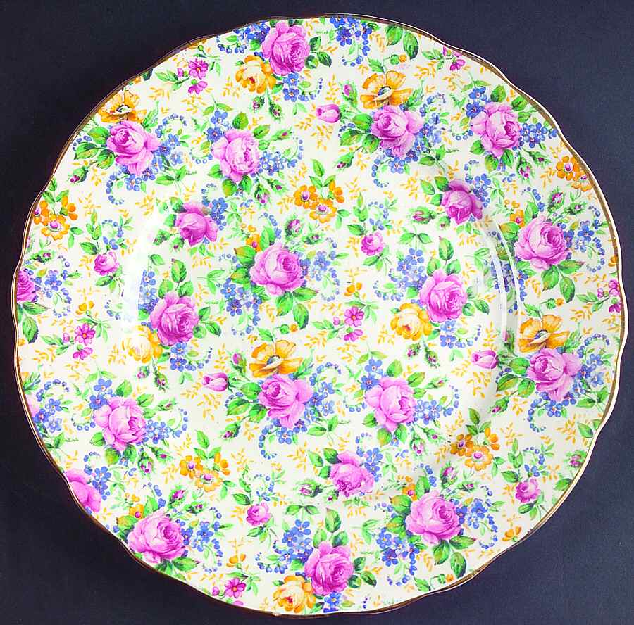 Rosalynde (Old, No Globe Stamp) Luncheon Plate by James Kent (England)-1