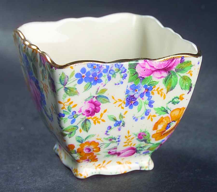 Rosalynde (Old, No Globe Stamp) Mini Open Sugar Bowl by James Kent (England)-1