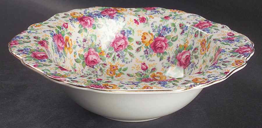 Rosalynde (Old, No Globe Stamp) Large Fruit Bowl by James Kent (England)-1